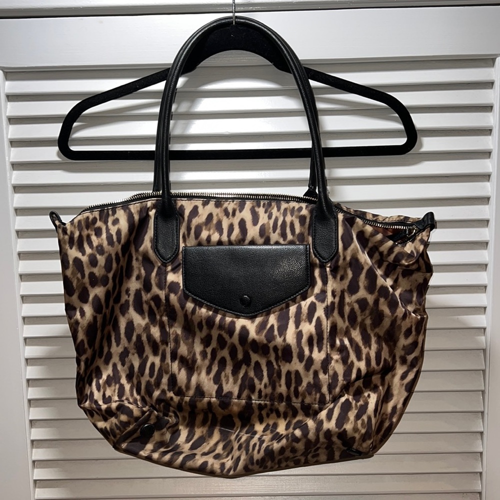 Banana Republic cheetah print nylon tote